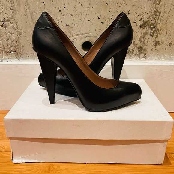 NWT ACNE STUDIOS SS09 "Facette" Black Platform High Heels - Picture 3 of 12